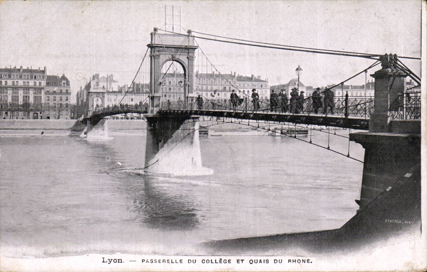 CPA Lyon Footbridge of the college and quays of the Rhone