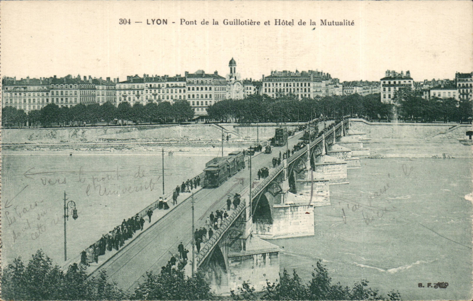 CPA Lyon Bridge of Guillotiere and Hotel of Reciprocity