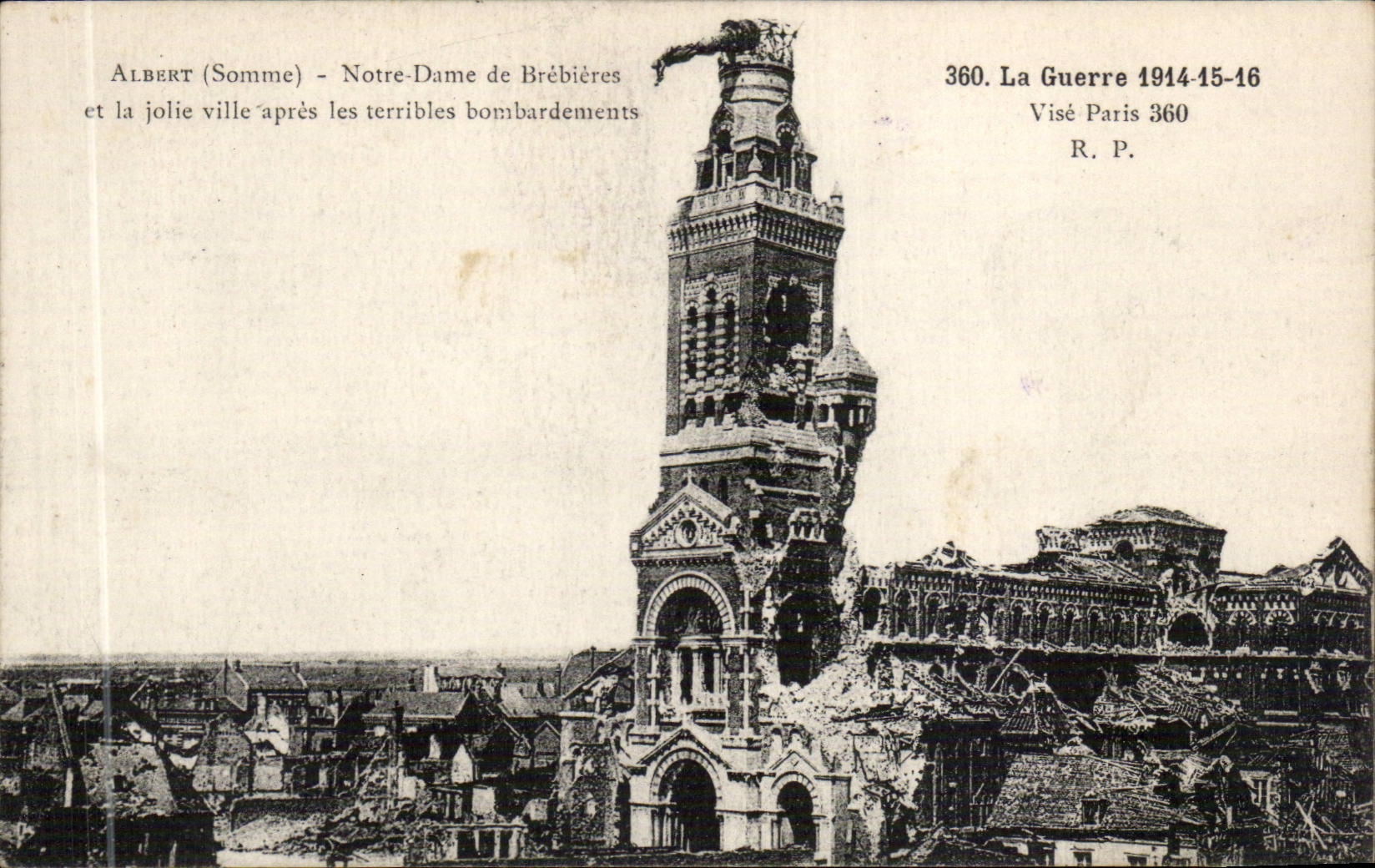 Amiens - Notre Dame de Brebieres and the pretty city after the terrible bombardments - the War 1914 - CPA