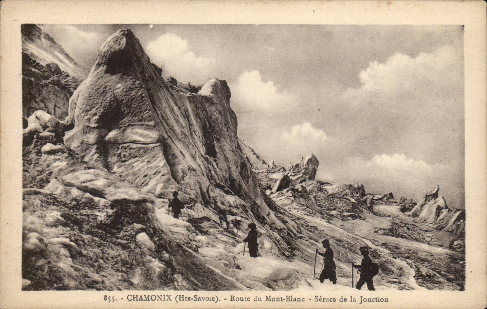 CPA Chamonix Route du Mont Blanc Seracs de la jonction