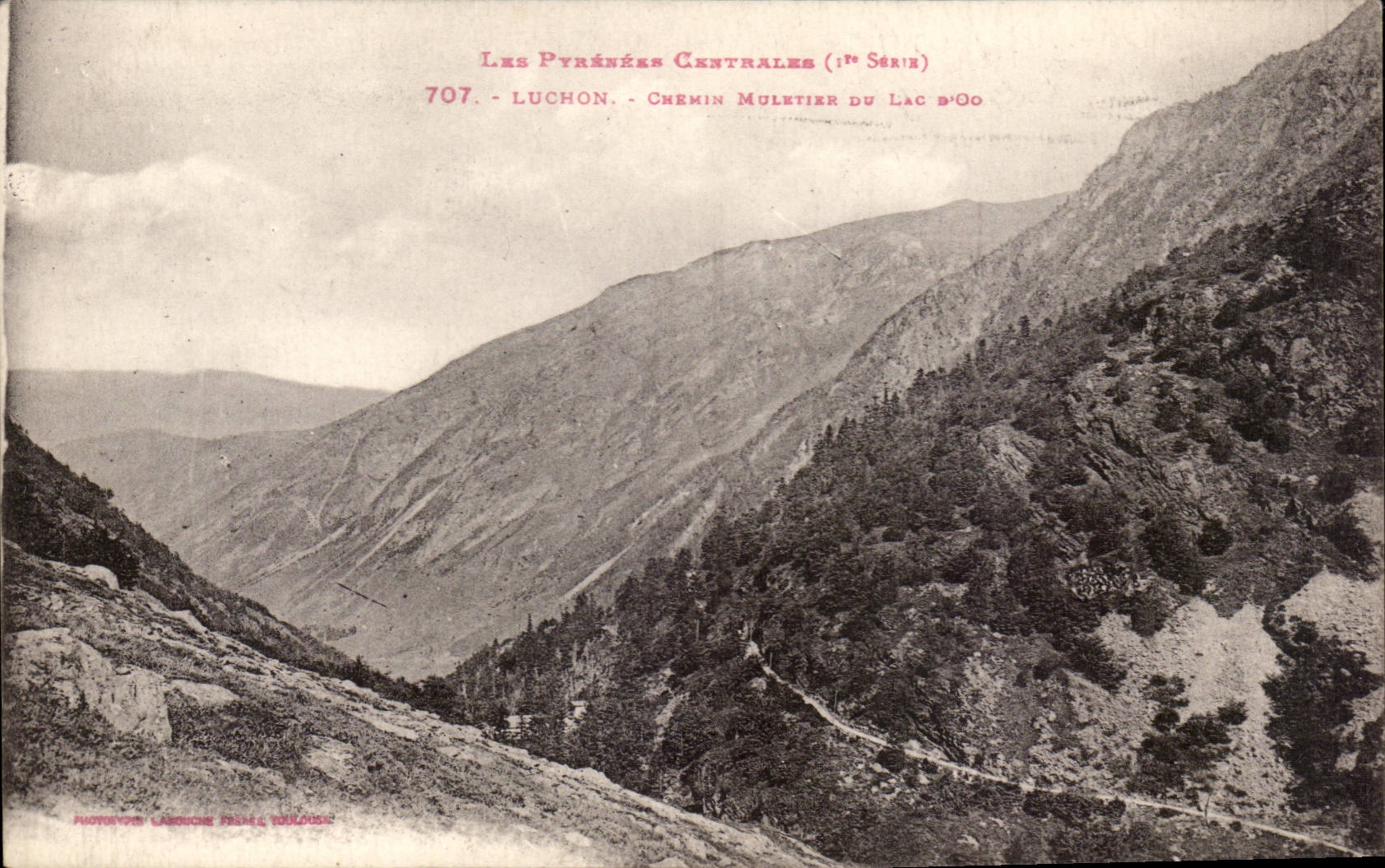 CPA Luchon Maultierschiene des Sees Oo