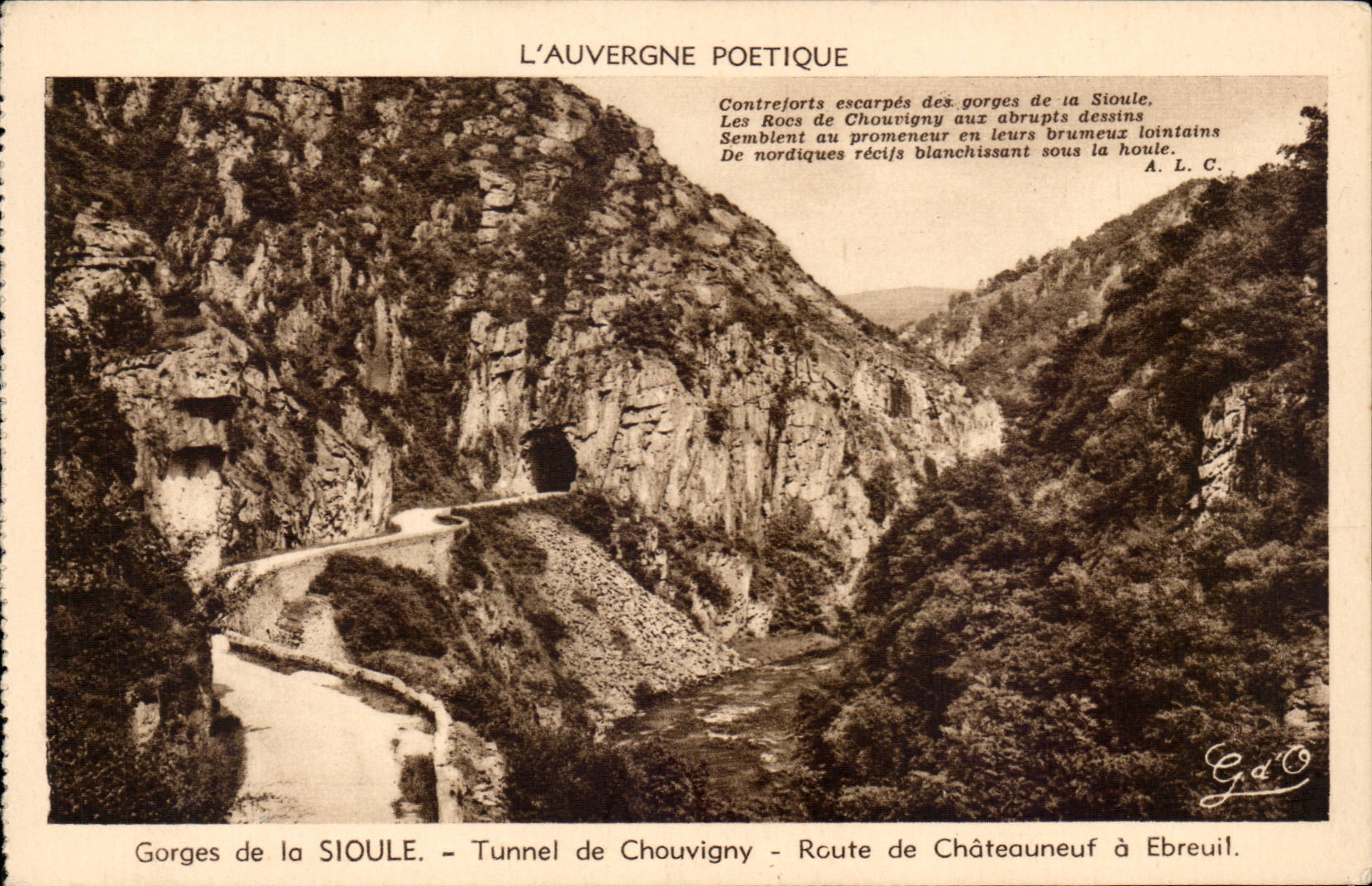 Auvergne Poetique Falls of Sioule Route of Chateauneuf has Ebreuil - CPA