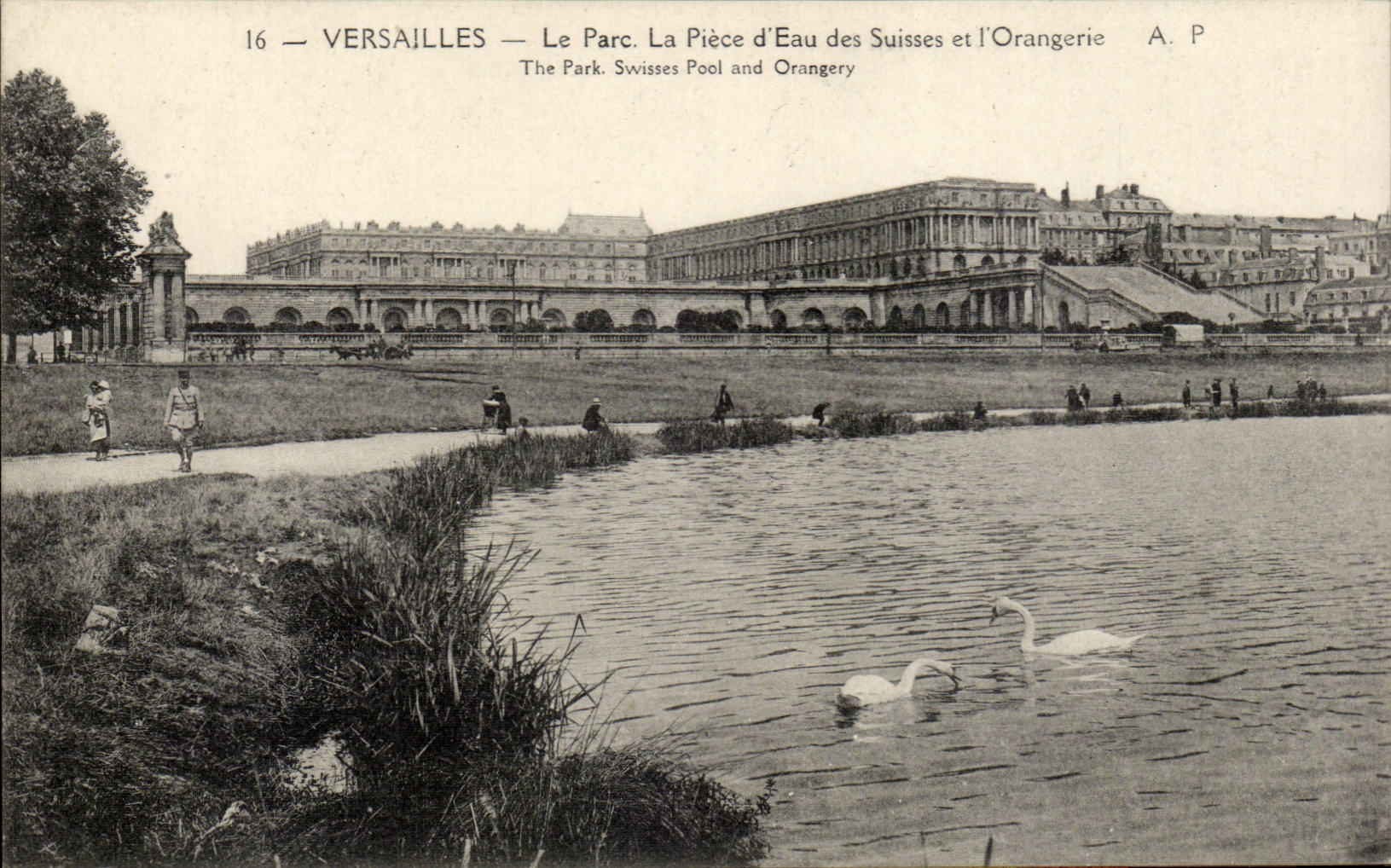Versailles - the Park - the Water Part of Swiss and the Orangery - CPA