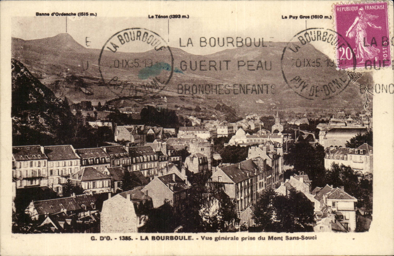 Bourboule - Ansicht genommenes Mount Without-Interesse - CPA