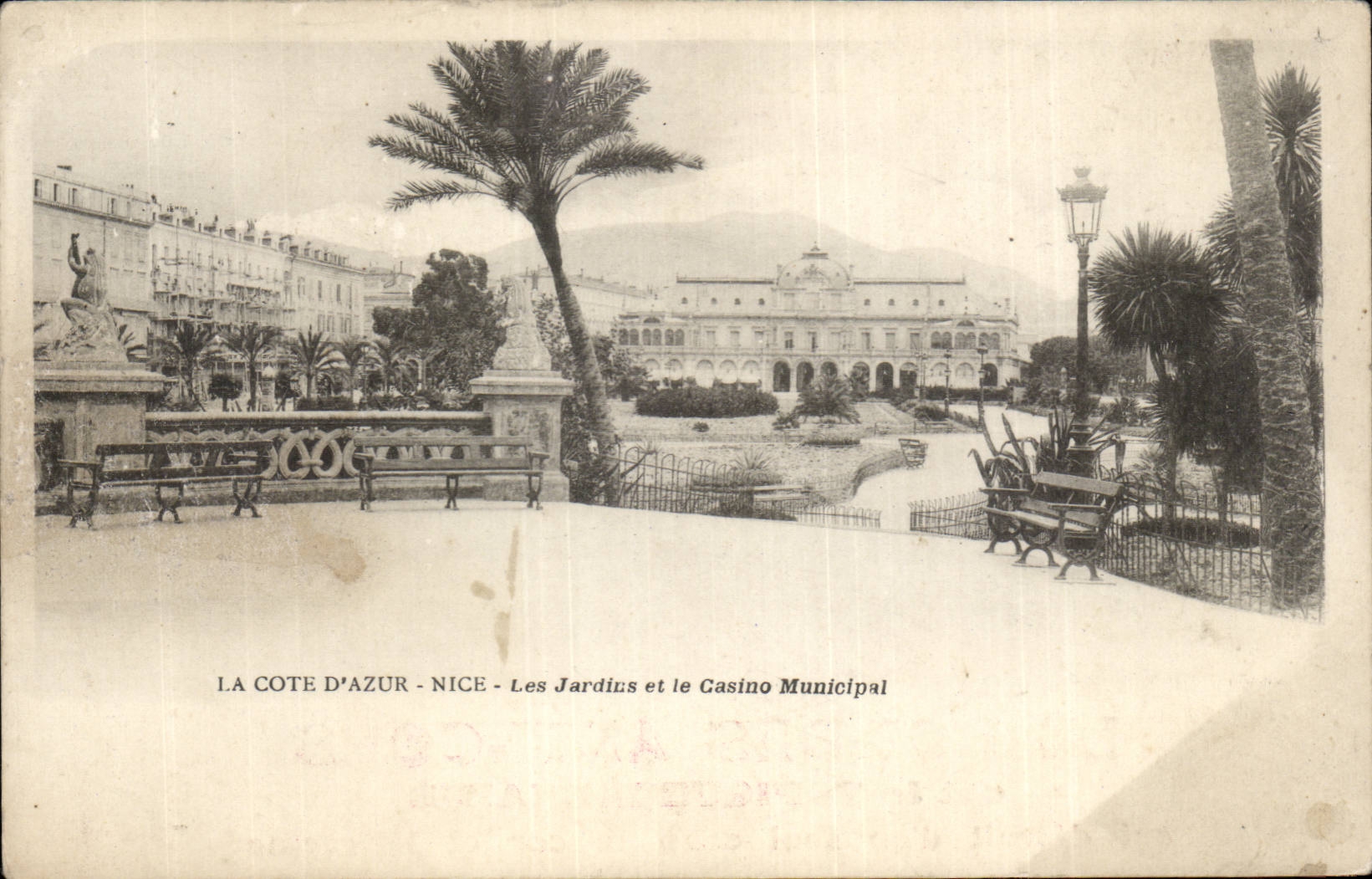 Nice - Gardens and the Municipal Casino - CPA