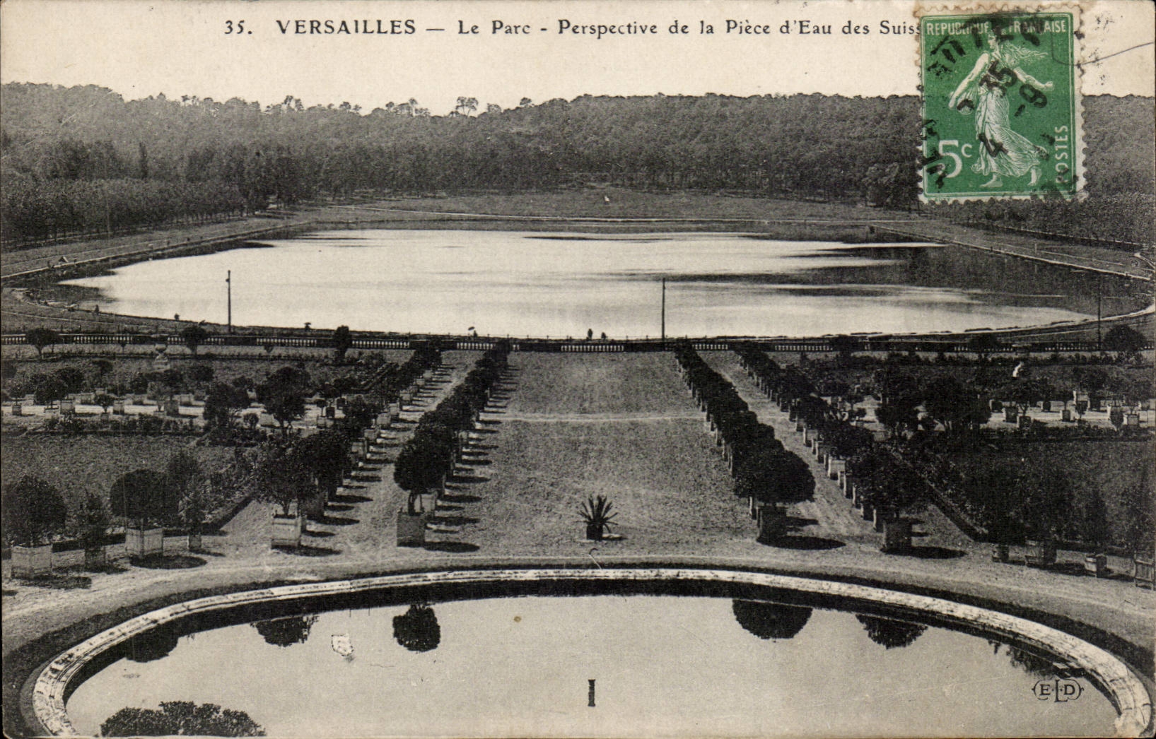 Versailles - the Park - View of the Water Part - CPA