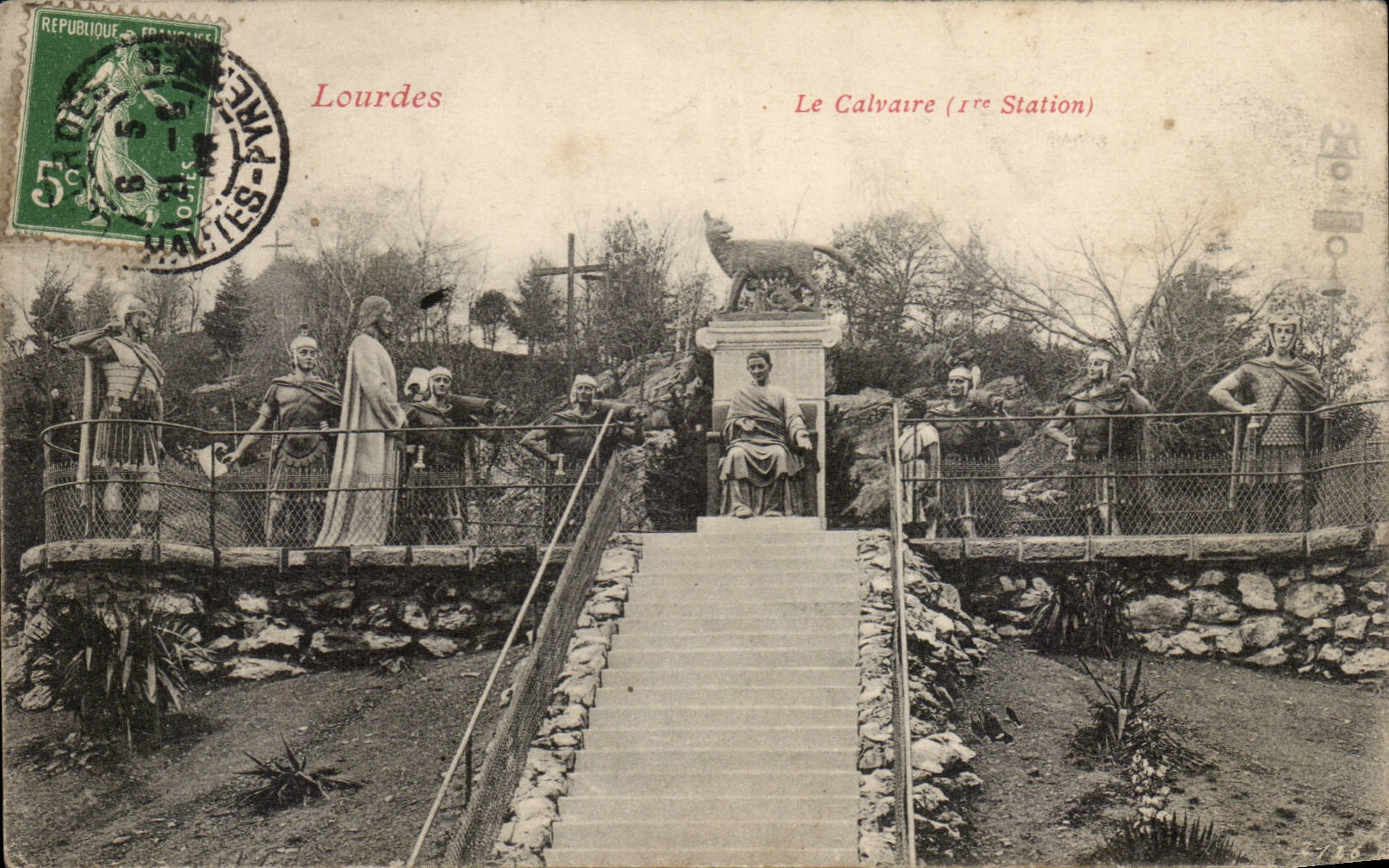 Lourdes - the Martyrdom - Ire Station - CPA