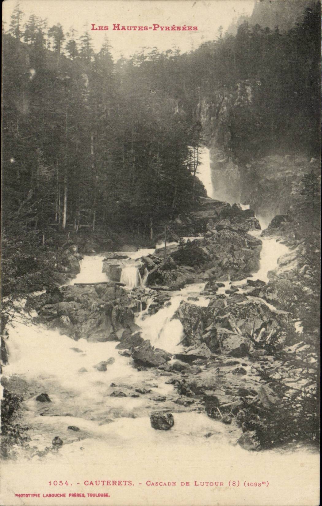 Cauterets - die Kaskade von Lutour - CPA