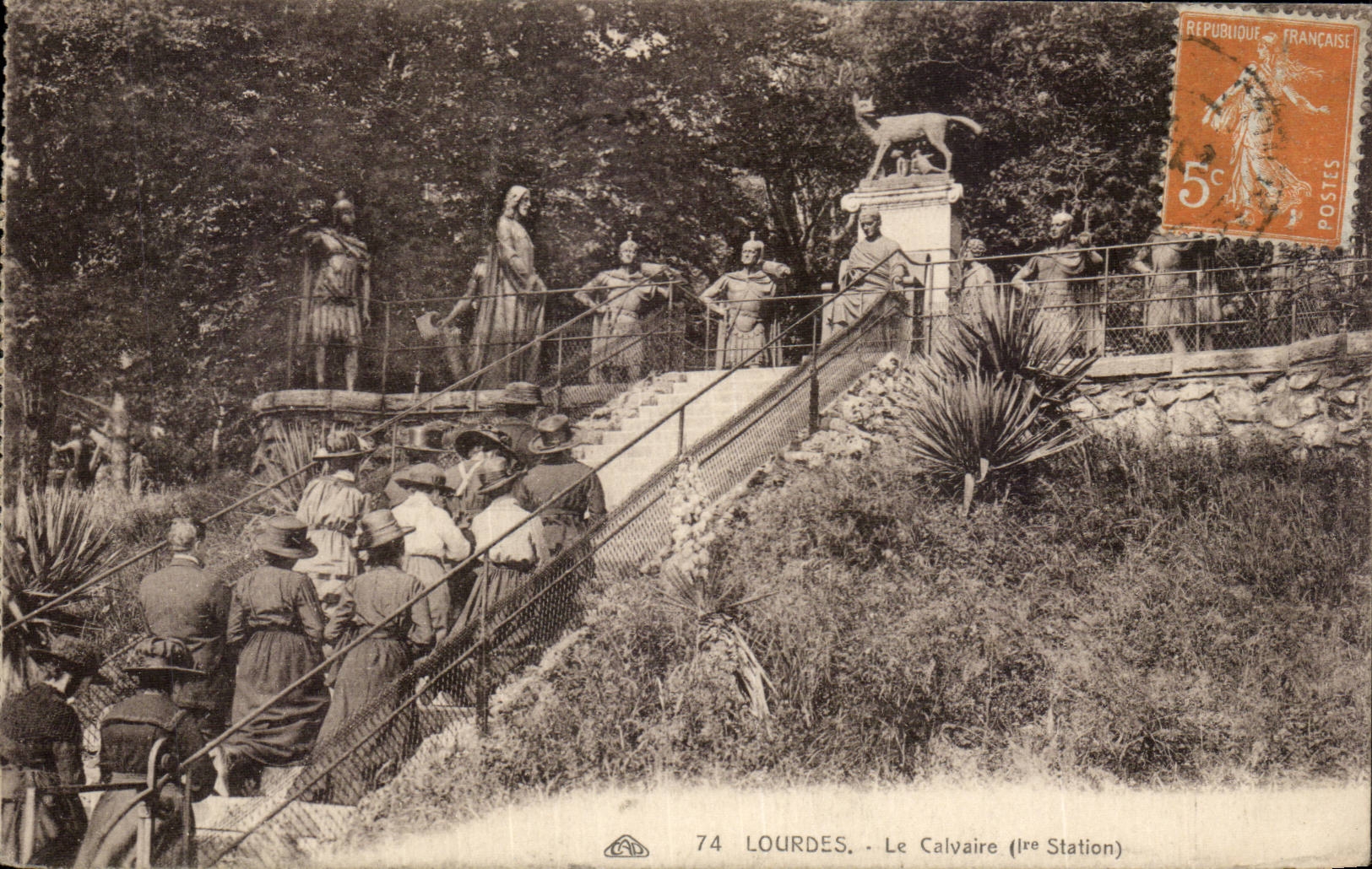 Lourdes - the Martyrdom - I Station - CPA