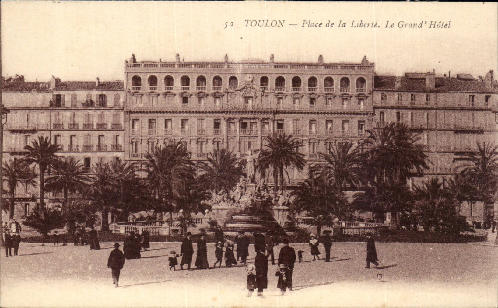 Toulon - Place of Freedom - the Large Hotel - CPA