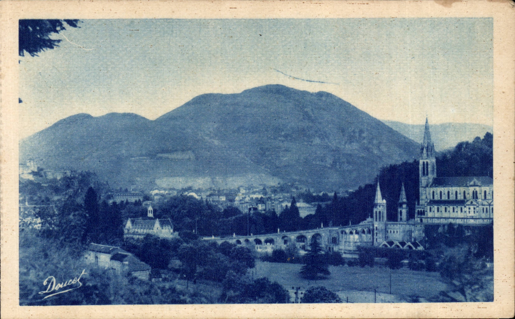Lourdes - View and Peak of Jer - CPA