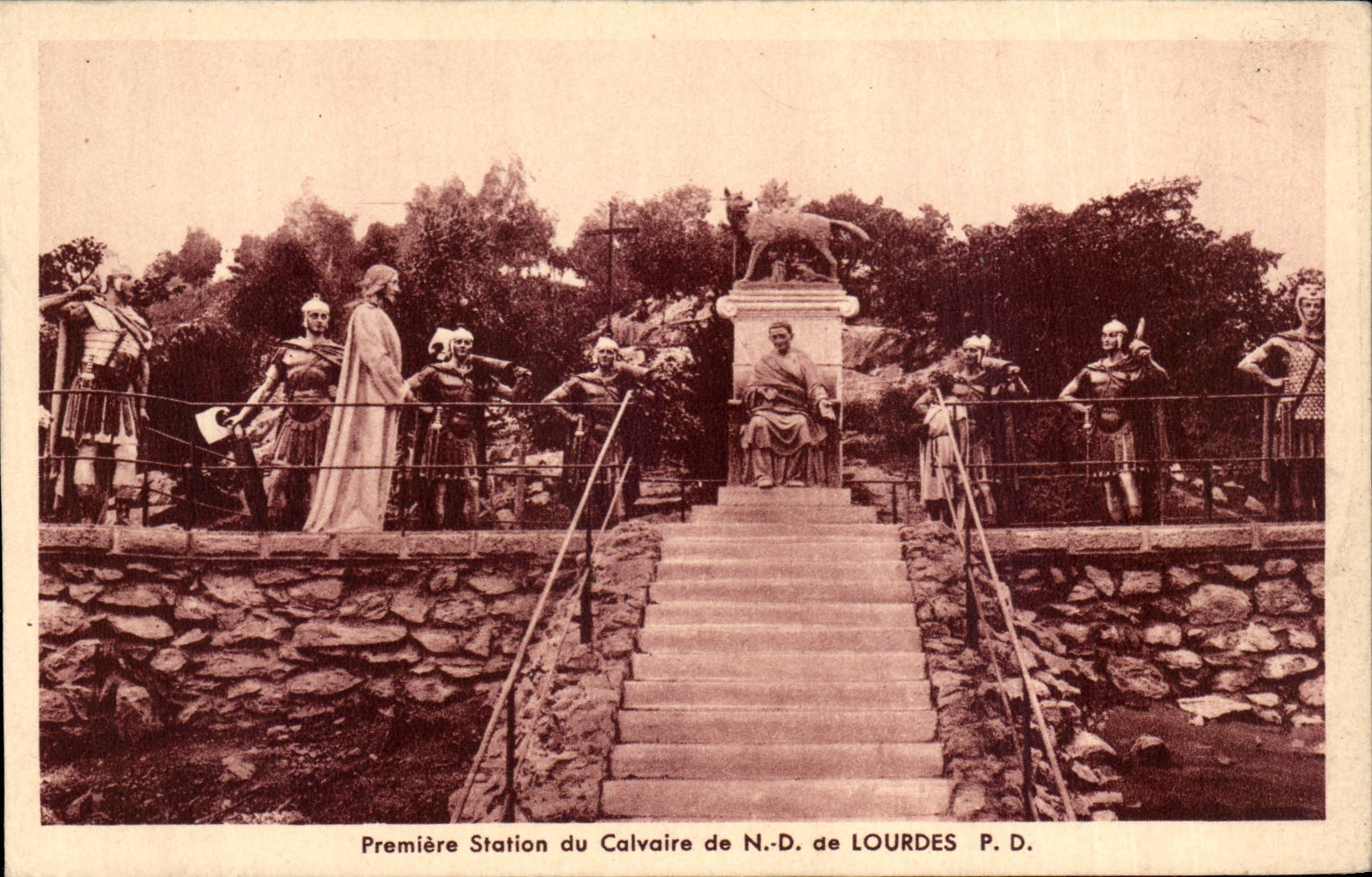 Lourdes - the Martyrdom - I Re Station - CPA