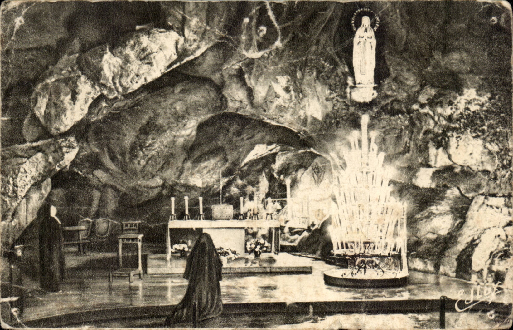 Lourdes - the Miraculous Cave - CPA