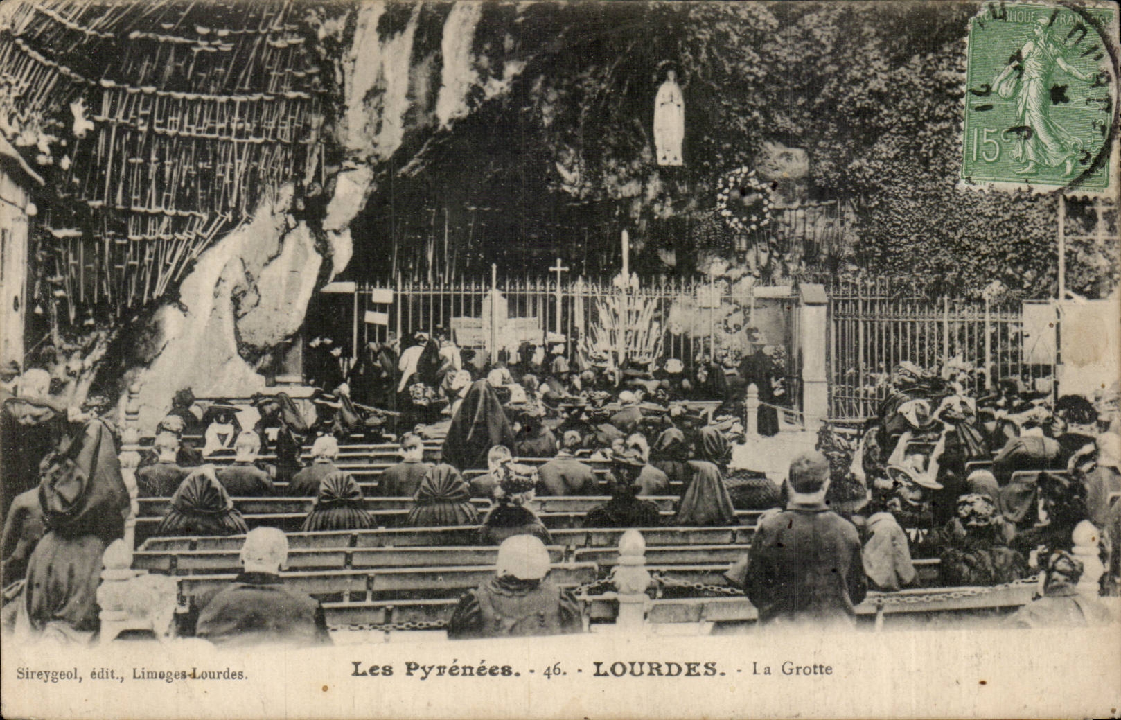 Lourdes - the Cave - CPA