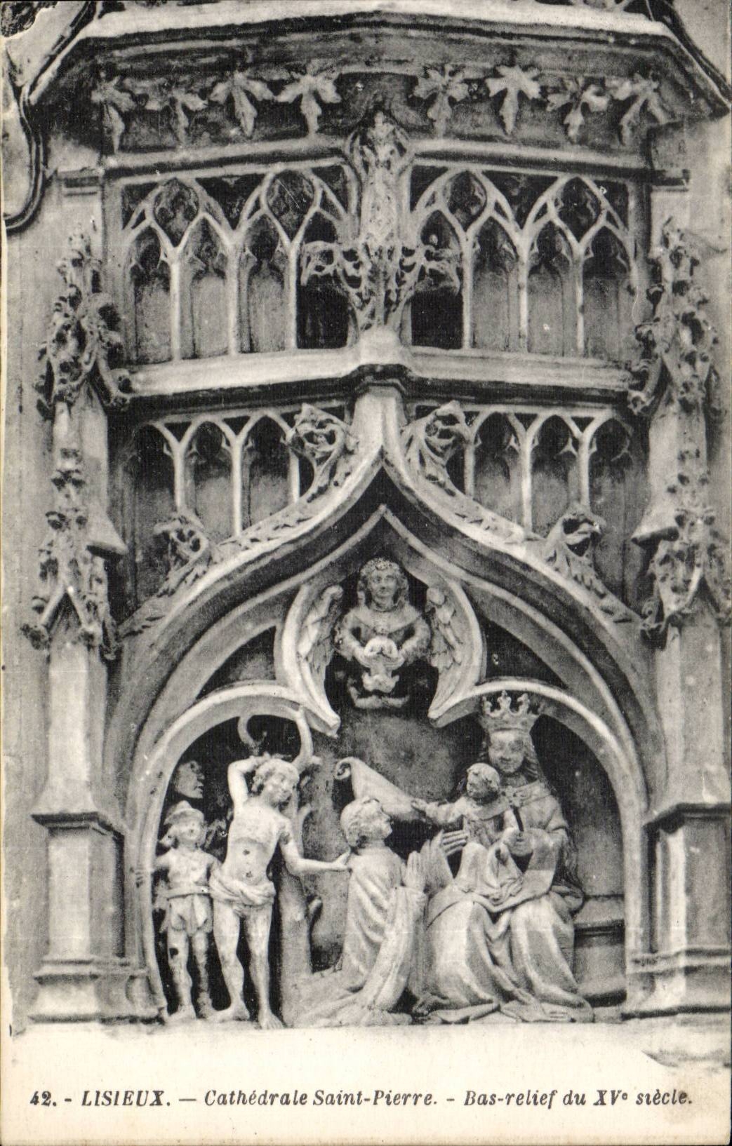 CPA Lisieux Kathedrale-niedrige Saint Pierreentlastung