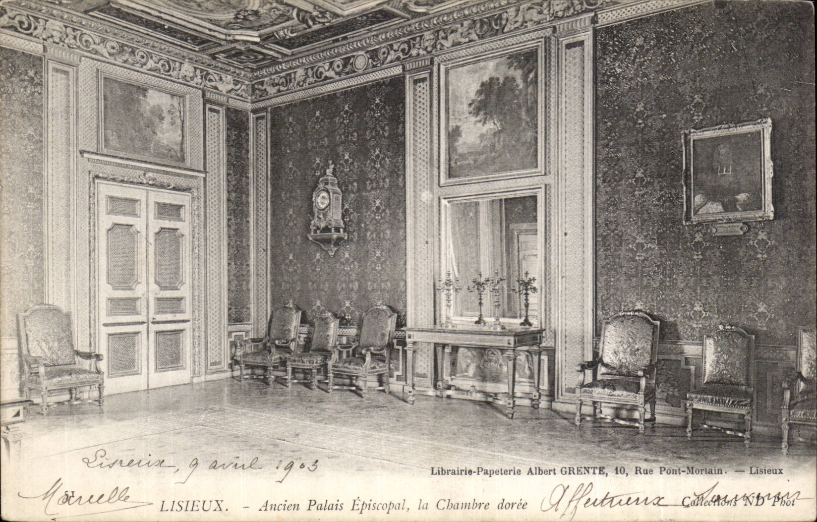 CPA Lisieux alter episkopaler Gaumen der Raum golden