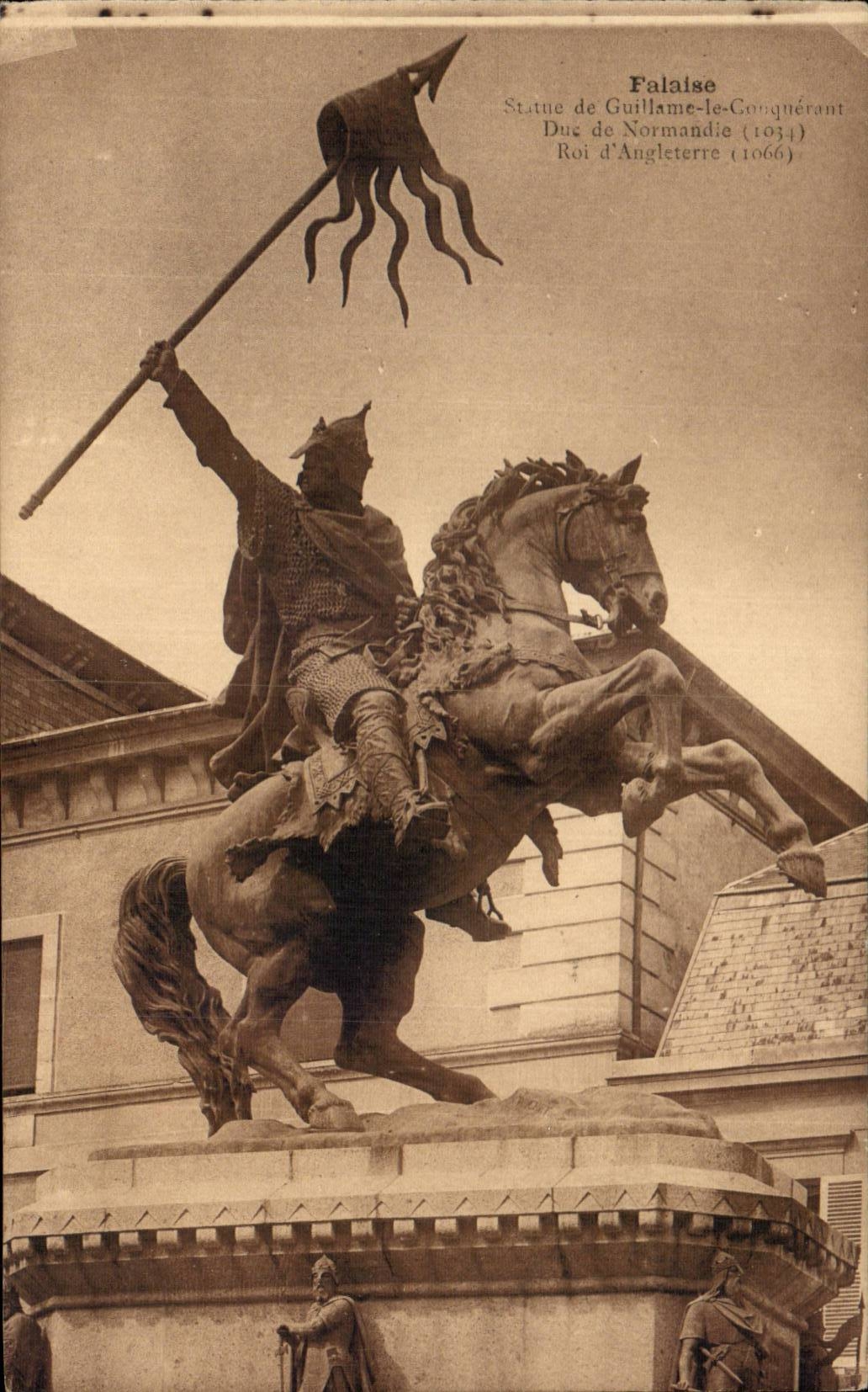 CPA Cliff Statue of William the Conqueror Duke of Normandy (1034) King d' Angleterre