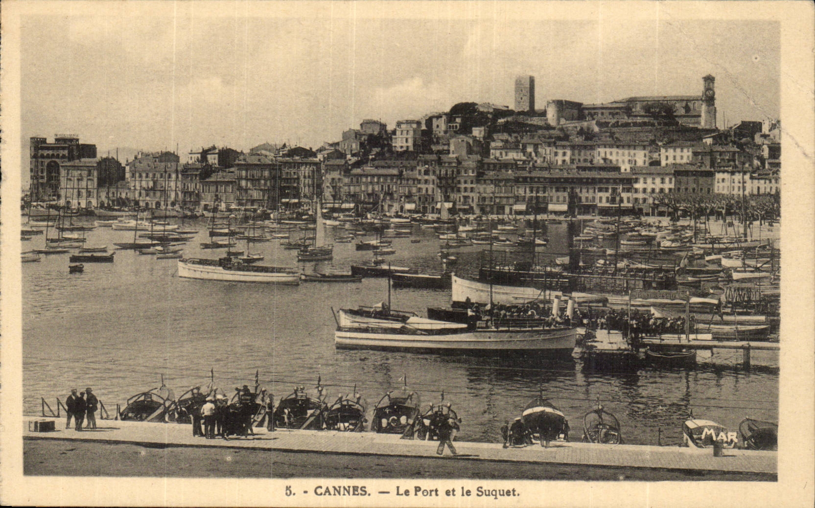 CPA Cannes the port and Suquet