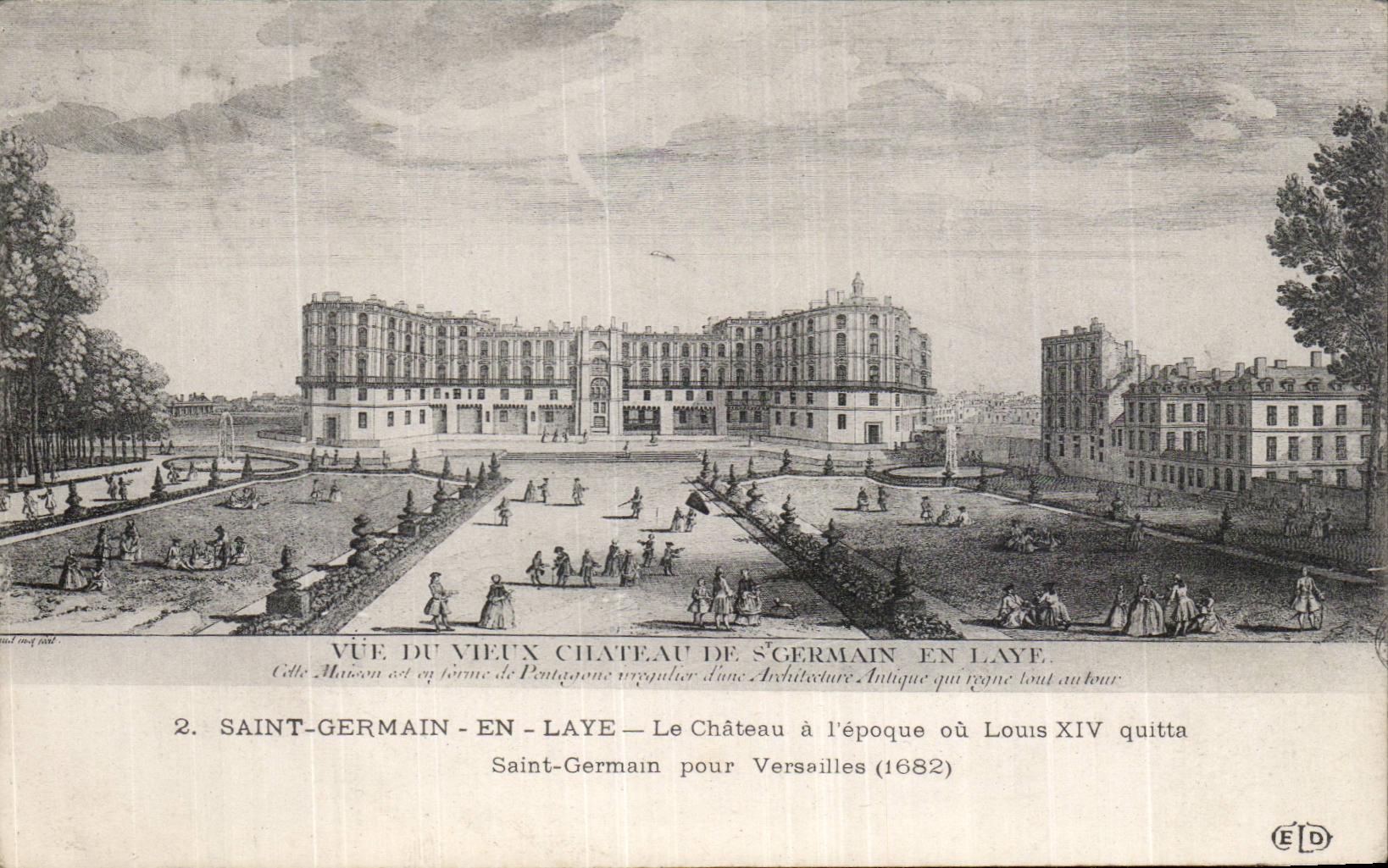 CPA Saint Germain im Bush-Hammer das Schloss zu der Zeit Louis XIV