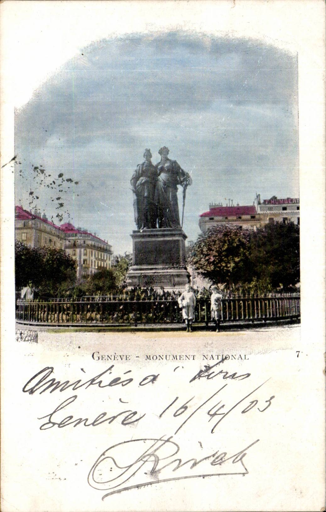 Swiss CPA Geneva national Monument