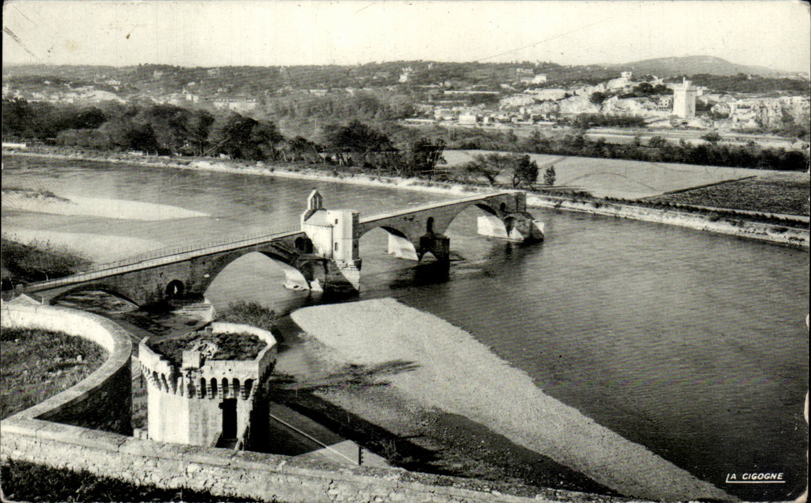 CPSM Avignon Brucke Saint Benezet und die Rhône Philippe drehen das schone
