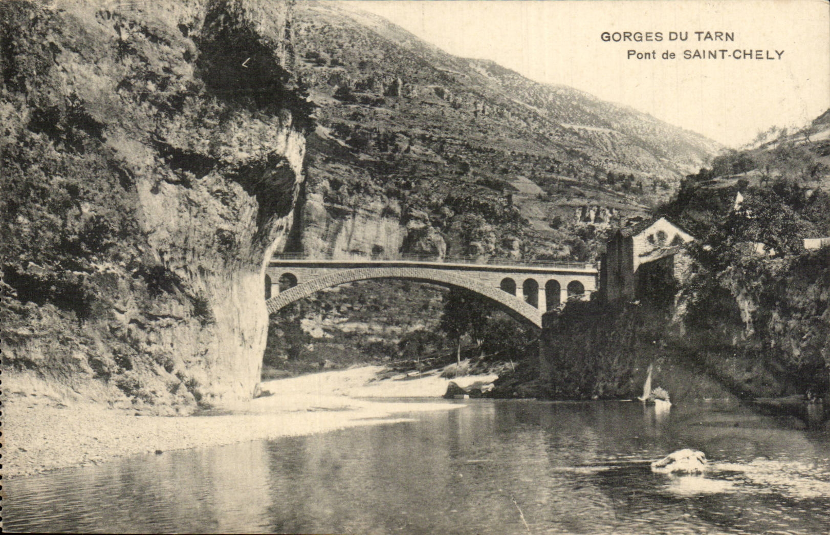 CPA Falls of the Tarn Bridge of Saint Chely