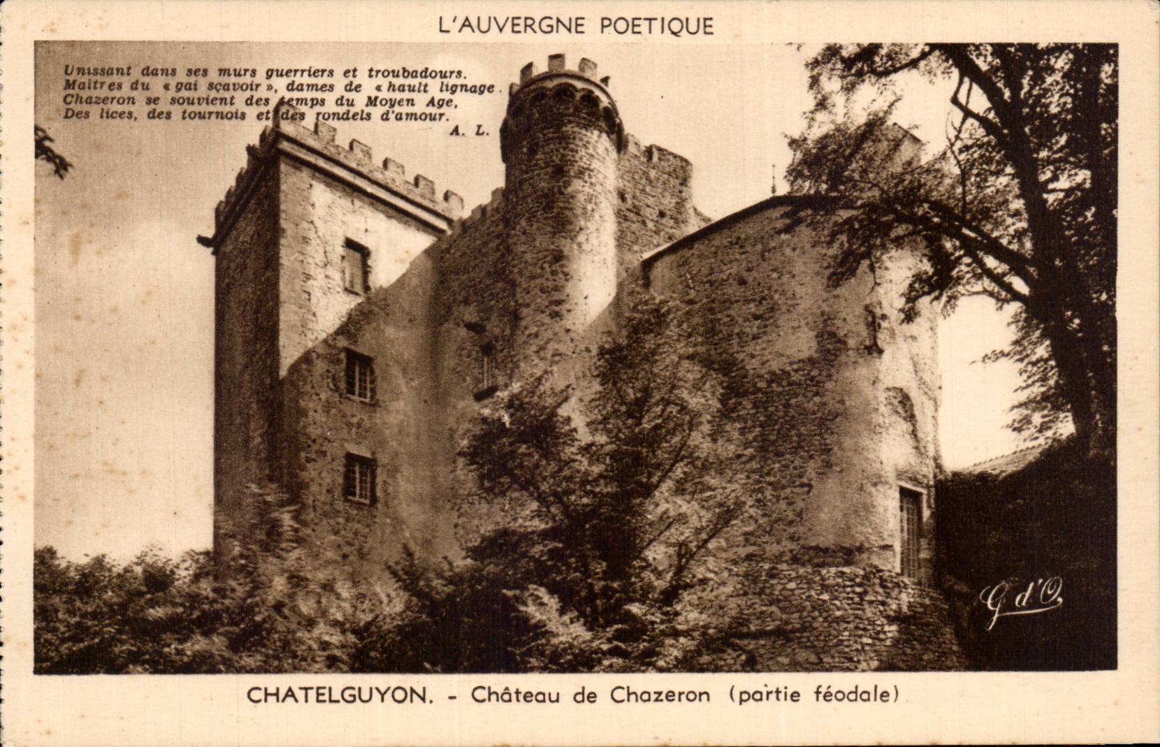 CPA Chatelguyon Castle of Chazeron