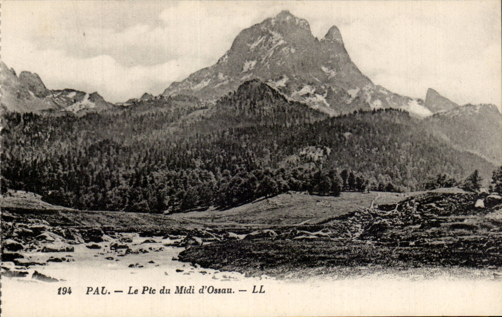 CPA Pau the peak of midday of ossau