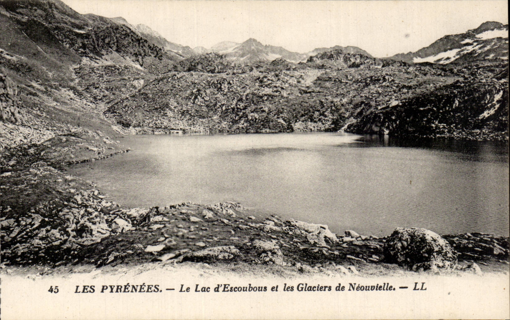 CPA die Pyrenees der See Escoubous und Gletscher von Neouvielle