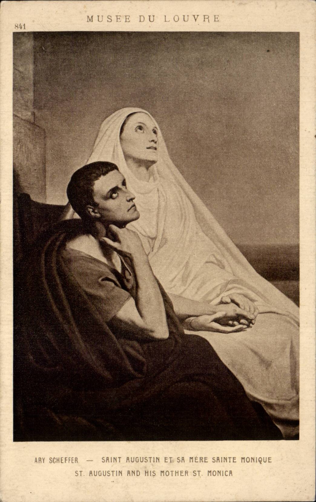 CPA Paris Muse du Louvre Scheffer Saint augsutin et sa mere Sainte monique 