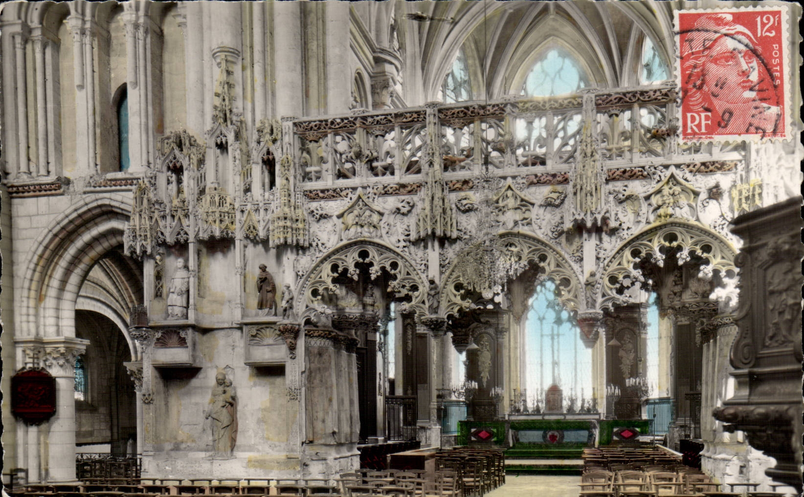 CPSM TRoyes Church of the madeleine