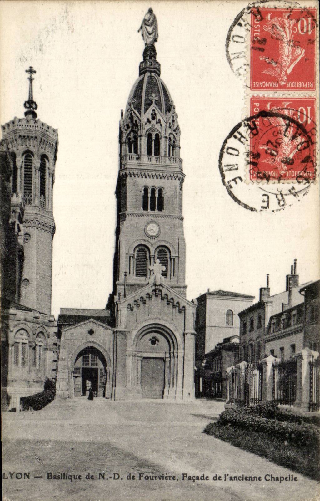 CPA Lyon Basilica of ND of Fourviere Frontage of the old vault