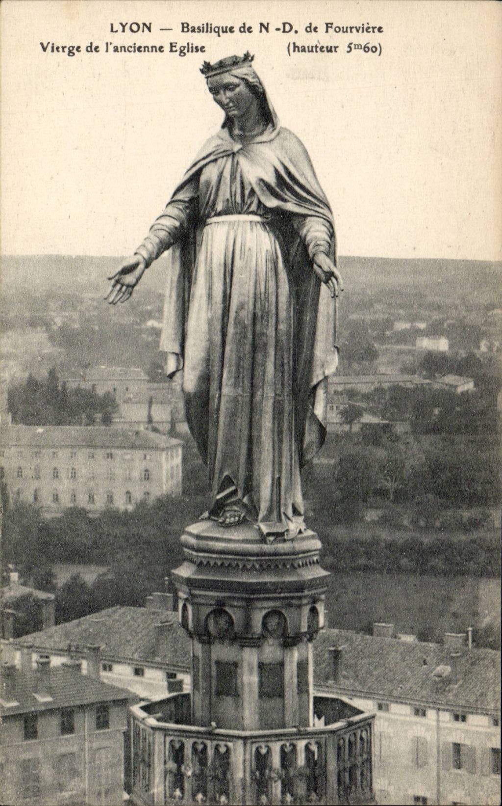 CPA Lyon Basilica of Virgin ND of Fourviere of the old church