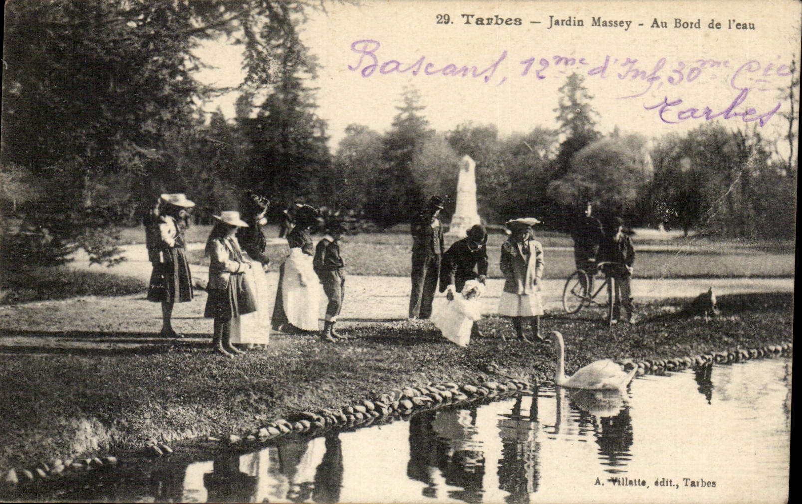 CPA Tarbes Massey Garden At the edge of water