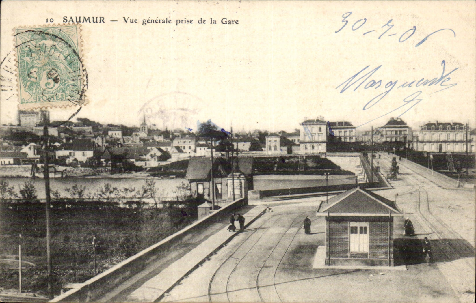 CPA Saumur View taken of the station