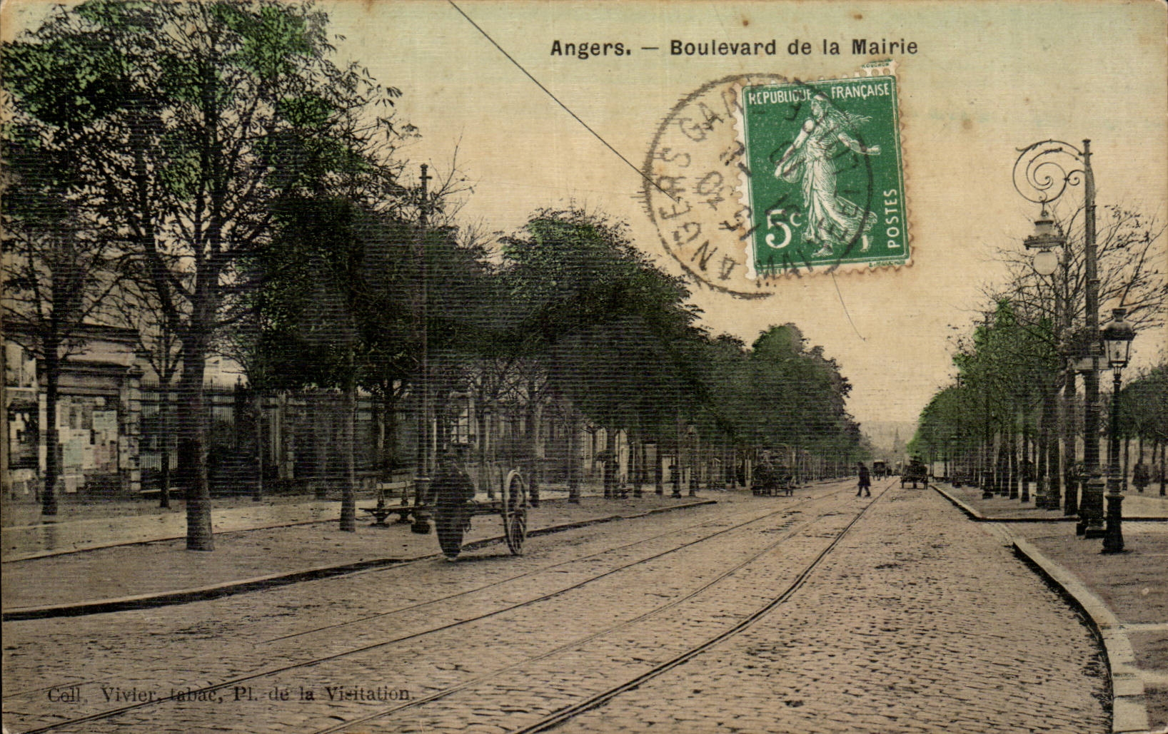 CPA Angers Boulevard of the town hall