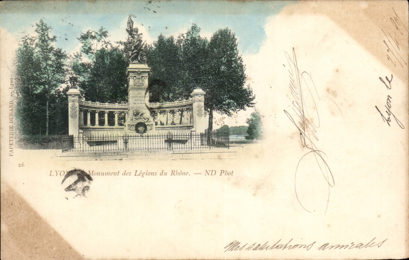 CPA Lyon Monument of the Legions of the Rhone
