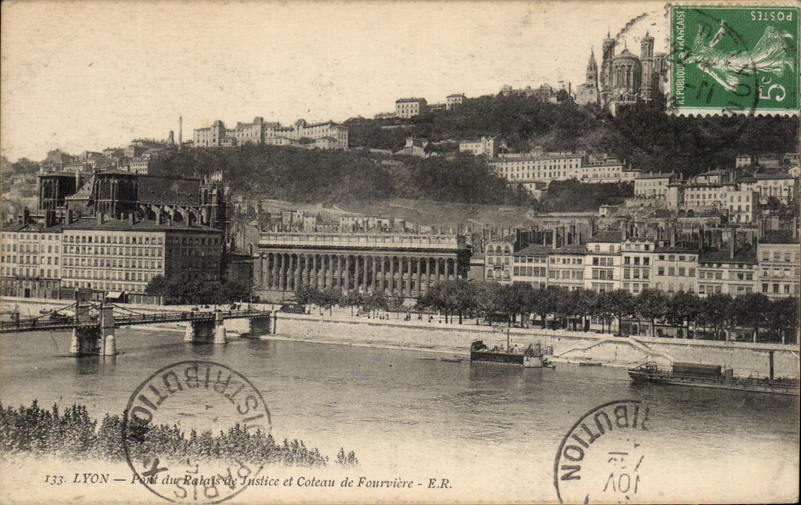 CPA Lyon Bridge of the law courts and slope of Fourviere
