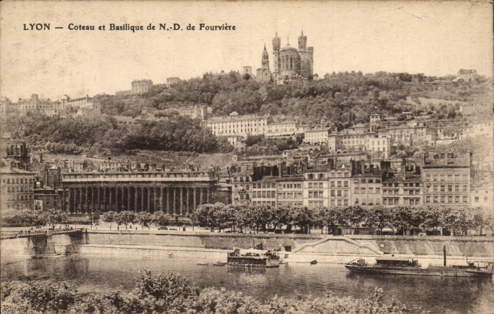 Lyon CPA Slope and Nd basilica of Fourviere