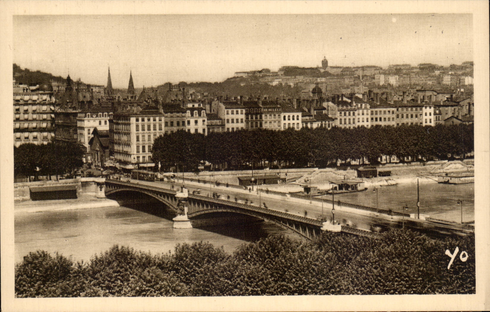 Lyon CPA the Lafayette bridge on the Rhone