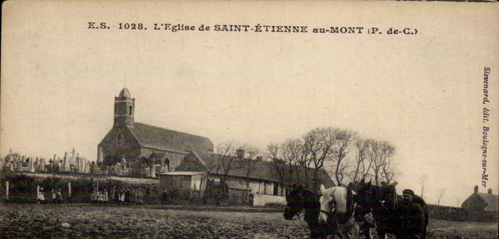 CPA Church of Saint Etienne to the Mount Horse Coach