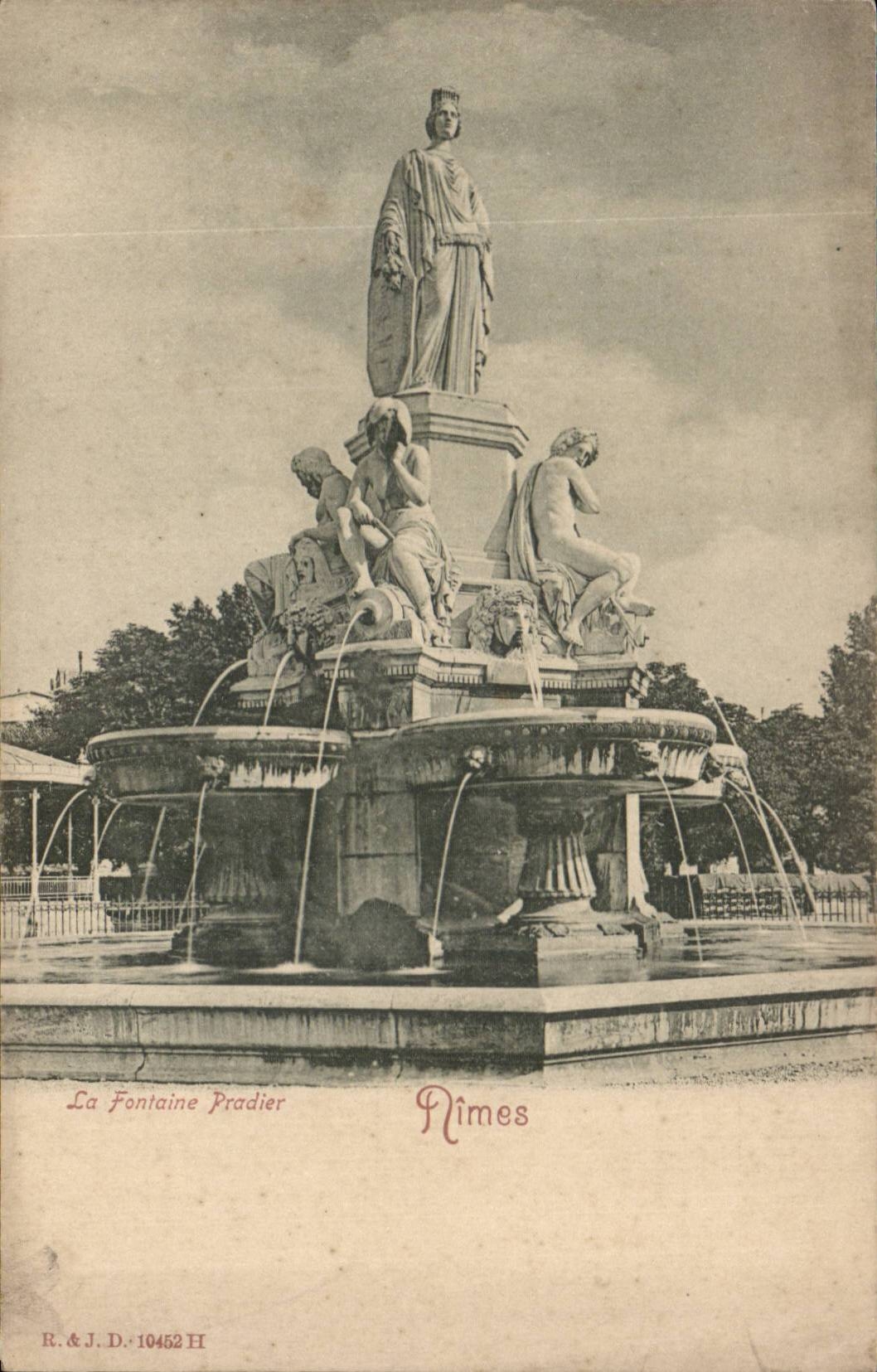 Nimes CPA der Pradier Brunnen