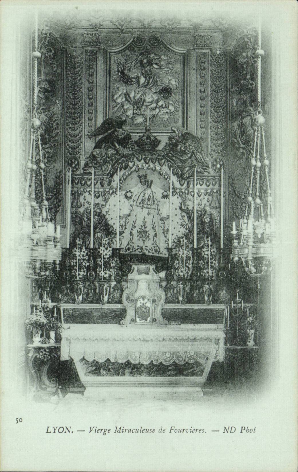 Miraculous Lyon CPA Virgin of Fourvieres
