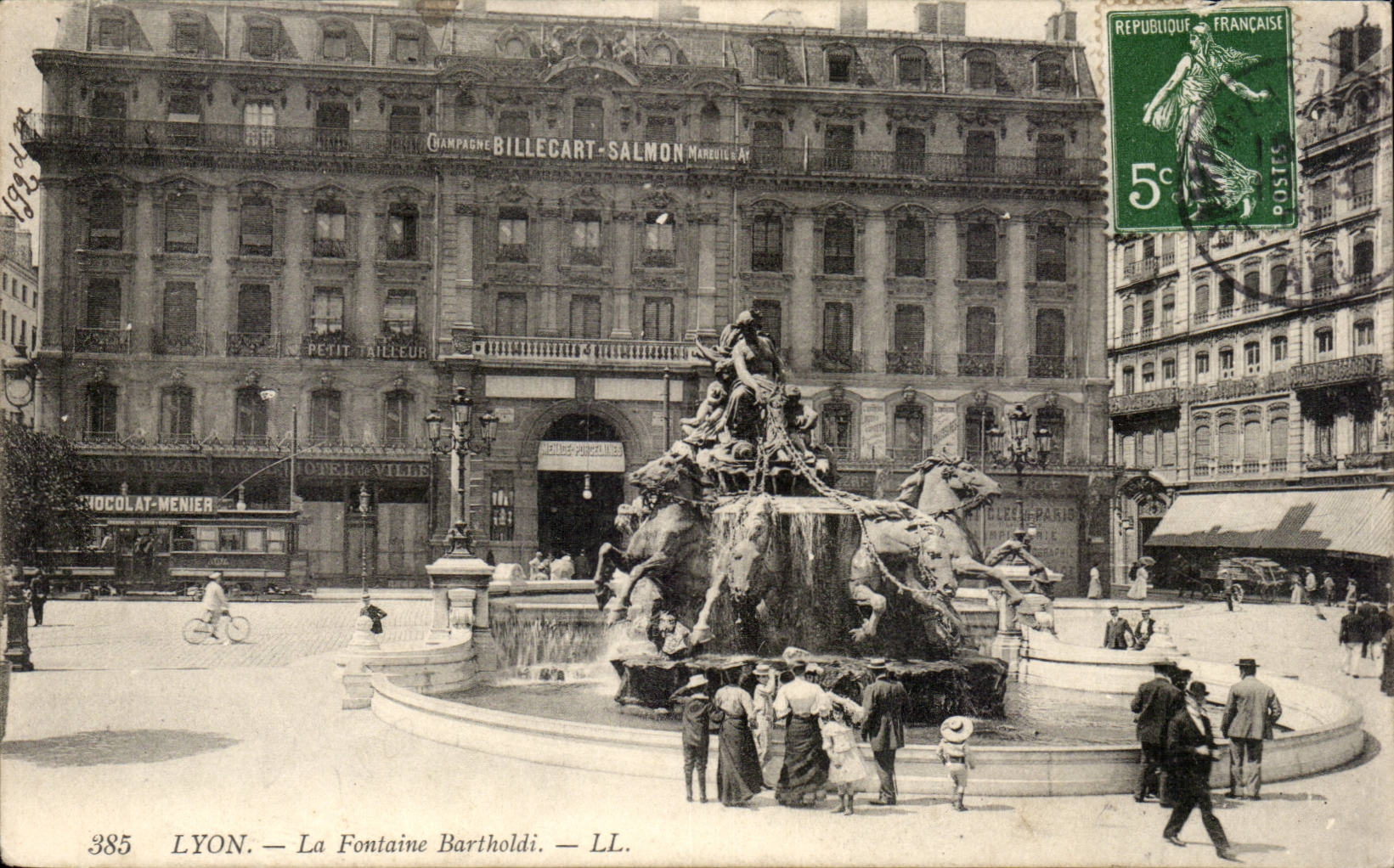Lyon CPA the Bartholdi fountain