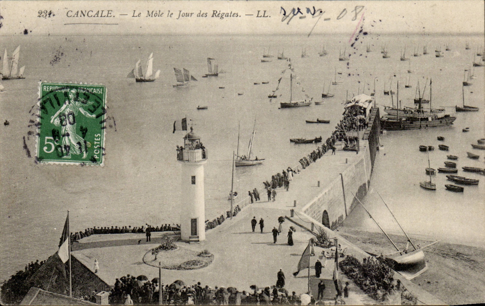 CPA Cancale Le Mole le jour des regates