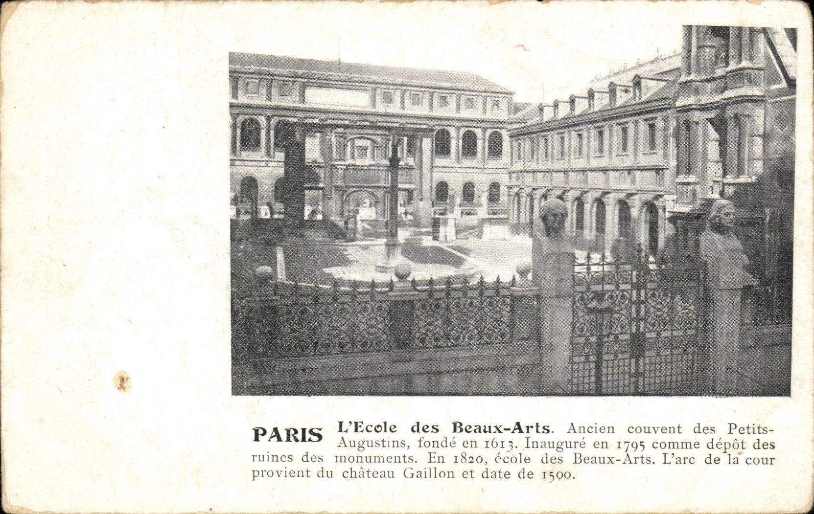CPA Paris Ecole des Beaux Arts Ancien couvent des Peres Augustins