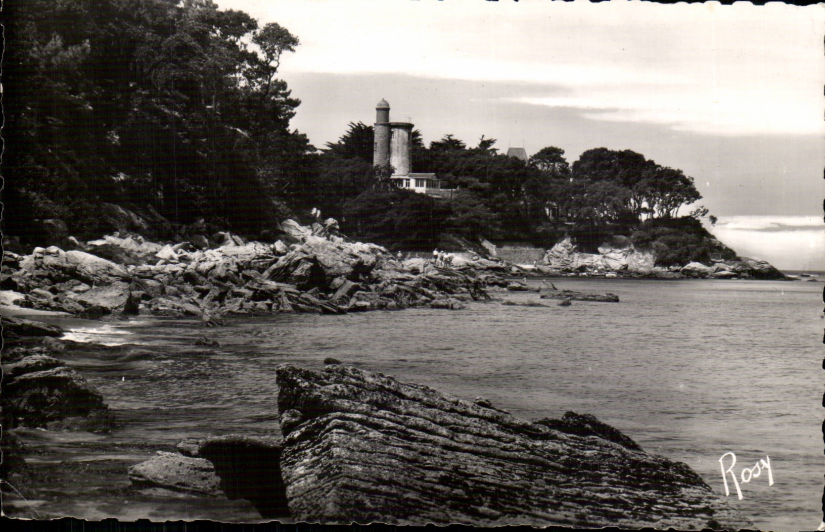 CPSM Noirmoutier Felsen des Masses in Richtung zum Plantier ragen hoch