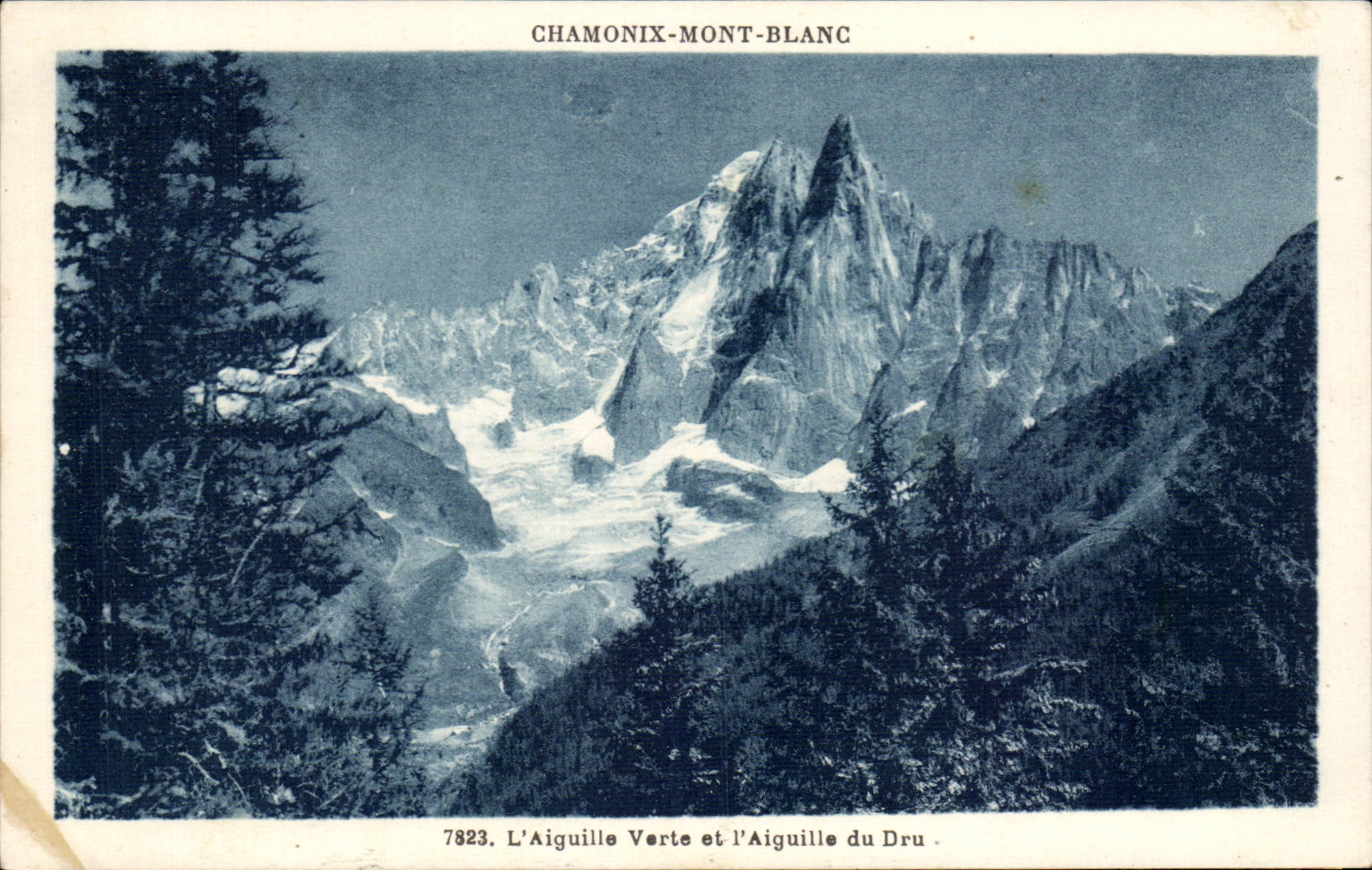 CPA Chamonix Mont Blanc L'aiguille verte et l'aiguille du Dru
