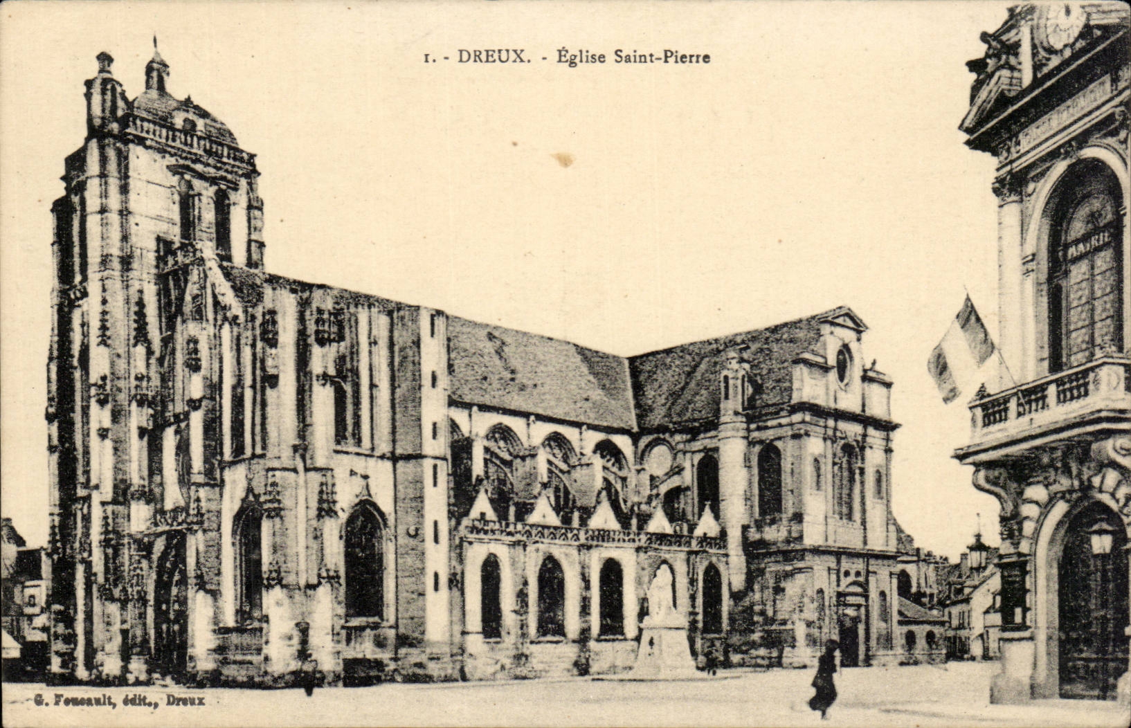 CPA Dreux Church St Pierre