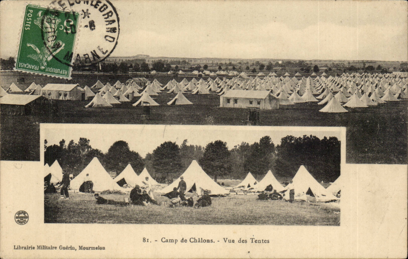 CPA Militaria Camp of Trawl-nets Seen of the tents